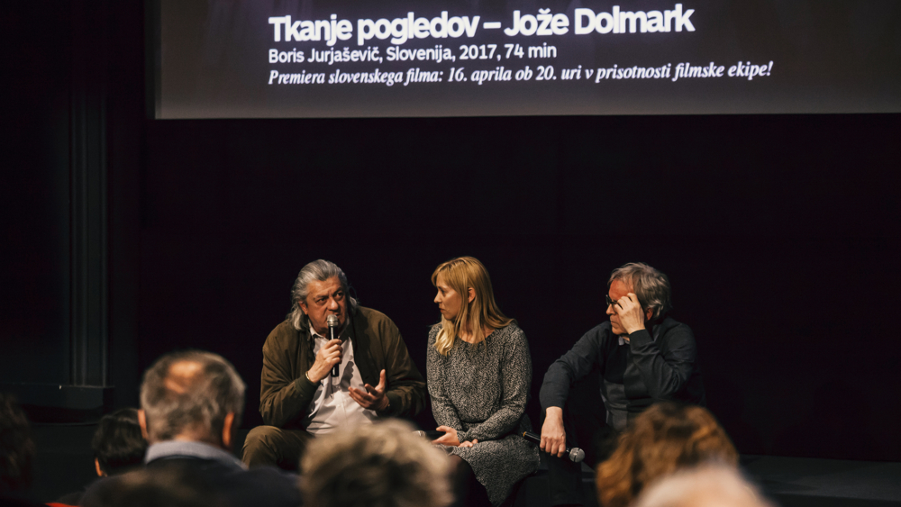 Tkanje pogledov - Jože Dolmark: premiera in pogovor z avtorji