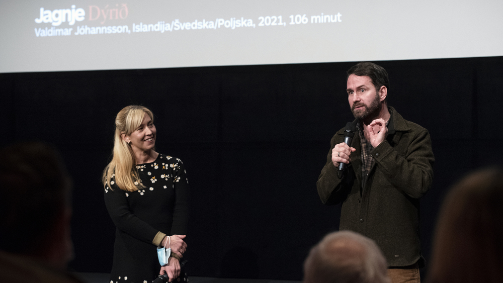 Igralec Hilmir Snær Guðnason na premieri filma Jagnje