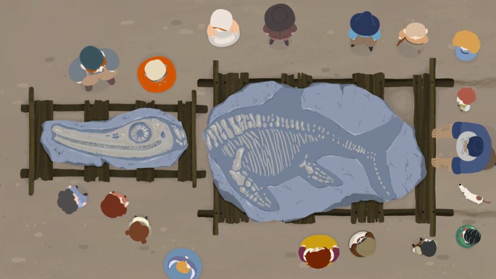 O paleontologiji in fosilih na premieri filma