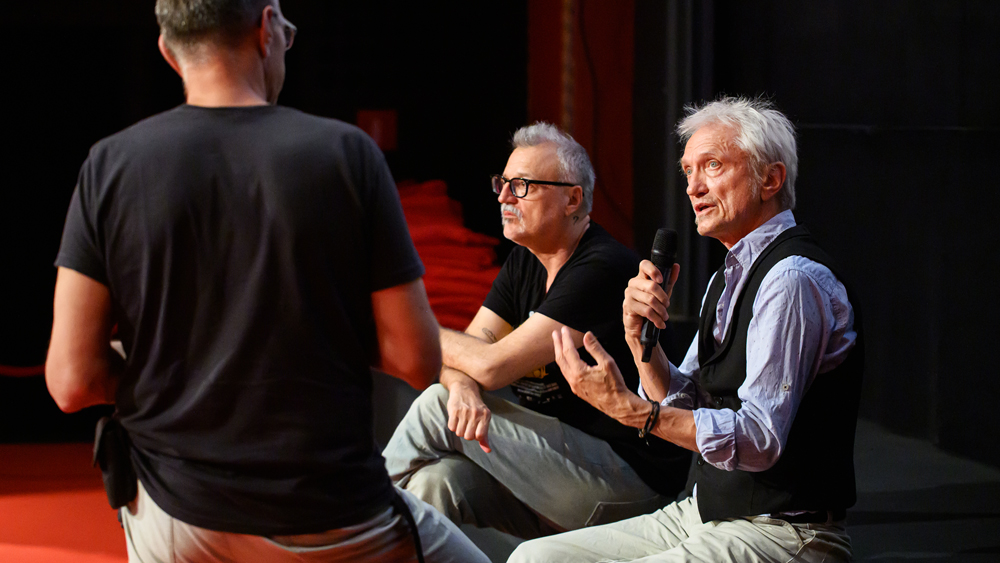 Darko Rundek in režiser Arsen Oremović na premieri filma Tretji svet